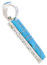 Turquoise Inlay Sterling Silver Pendant FX30925